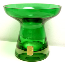 alte Vase Glas Glaskunst grün Harzkristall Derenburg VEB Glaswerk Art Deco