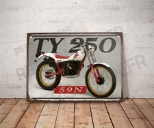 Vintage Blechschild Yamaha TY