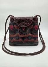Braccialini Vintage Leder Handtasche Ledertasche Retro Umhängetasche Damentasche