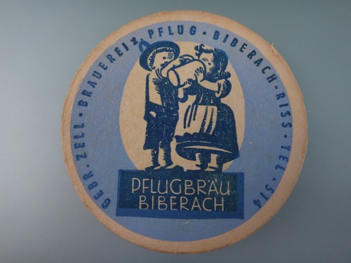 Alter bierdeckel pflugbräu - bierdeckel,