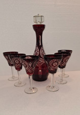 Vintage-Set rubinroter