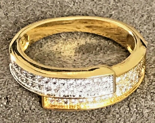Cubic ziconia rings - cubic, yellow