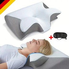 Nacken Therapiekissen Memory Schaum Hellgrau Orthopädisch Ergonomisch Schmerzen
