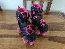 ROLLSCHUHE MÄDCHEN GRÖßE 31-34 KINDER SCHWARZ PINK