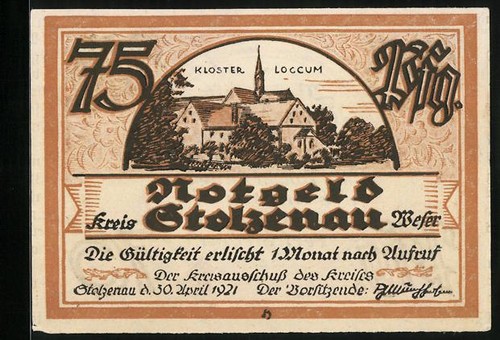 Notgeld stolzenau weser 1921 - /weser,