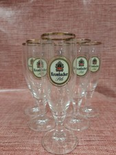 Krombacher Pokal 6x 0,4 l Glas geriffelter Stiel + Fuß Felsquellwasser