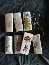 7x Luftbefeuchter Keramik Wasserbehälter Heizkörper Motive ca. 70er Nostalgie 