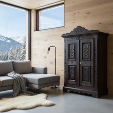 Voglauer Anno 1600 dunkel schwarz Schrank Bauernschrank Landhaus Landhausschrank
