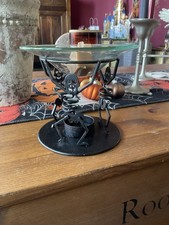 PartyLite Halloween Duftlampe tanzende ￼ Skelette Metall￼Gebraucht mit Duftprobe