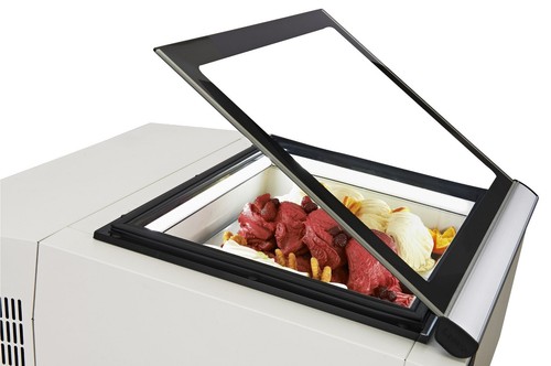 Speiseeistischvitrine weiß