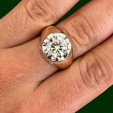 Herren Diamant Band Massiv 14K