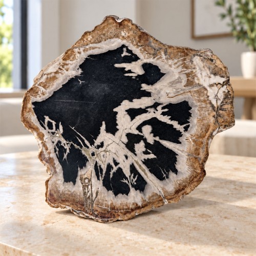 Versteinertes holz scheibe - versteinertes,