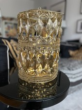 Kare Windlicht (Laterne) HAYAT, goldfarben, rund, Höhe 36,5 cm