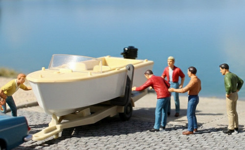 Wiking motorboot auf anhänger - wiking,
