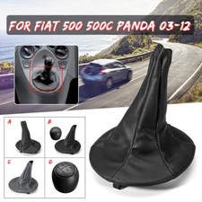 PU-Leder Schaltsack Schaltmanschette für Fiat 500 500c 2007-2013 Panda 2003-2012