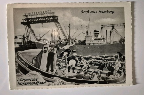 Hamburg humor karikatur - sw,