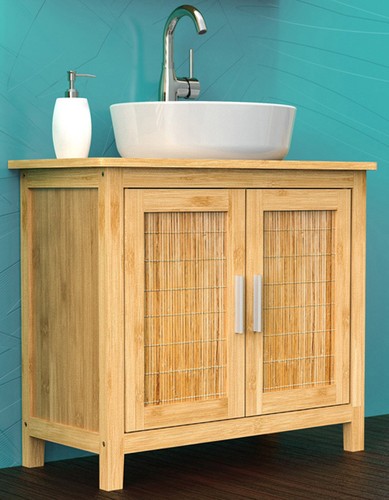 Bambus waschbeckenunterschrank - bambus,