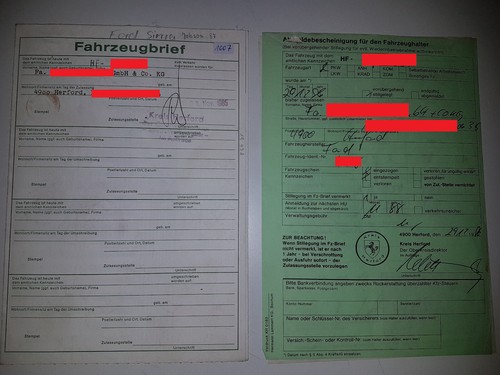 Fahrzeugbrief kfz brief - fahrzeugbrief,