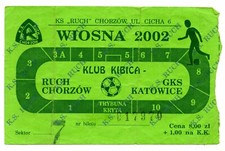 Ticket POL Ruch Chorzow - GKS Katowice 06.04.2002