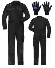 Arbeitskombi Kombi Overall schwarz Arbeitsoverall Arbeitsanzug KFZ Handwerker