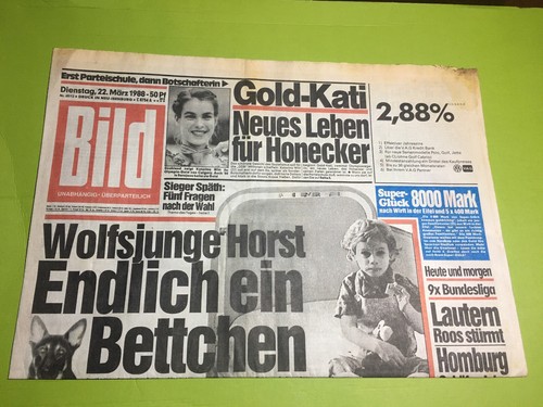 Bild zeitung märz 1988 - bild, 22.