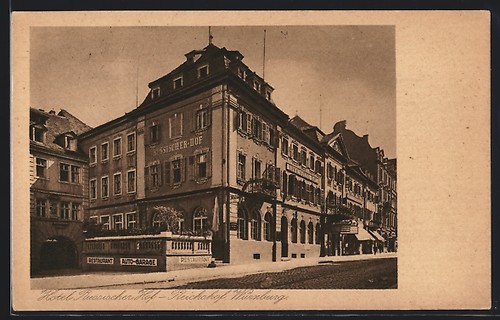 Ansichtskarte würzburg hotel - würzburg,,