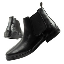  Skechers Miller-Boris Herren Stiefel Stiefeletten Chelsea Boots Schwarz 
