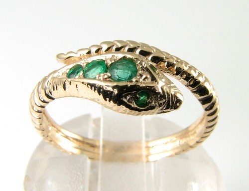 Snake 9ct gold ring mit - 9ct,