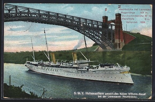 Yacht hohenzollern passiert - hohenzollern,