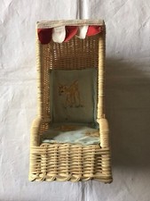 Strandkorb für Puppen, Barbie, Deko ,aus Korb mit Sitzkissen