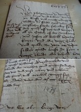 Fragment --- Handschrift von 1479, dt. Urkunde von Philipp Graf von VIRNEBURG