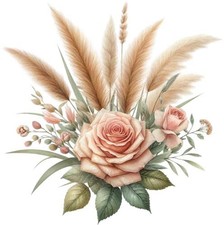Aquarell Blume Rose UV DTF
