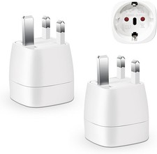 2 Pack Reiseadapter UK Adapter