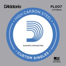 D'Addario PL007 - plain steel