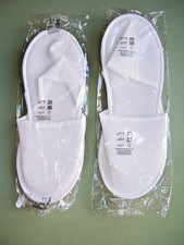 2 Paar Hausschuhe Gästeschuhe Pantoffeln Hotelslipper Schlappen Frottierslipper