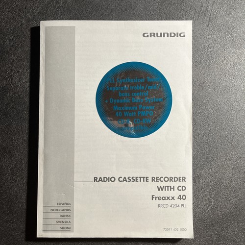 Bedienungsanleitung grundig - bedienungsanleitung,