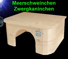 Nager 🐹🐇 HOLZ ZWERGKANINCHEN MEERSCHWEINCHEN HAUS Zubehör Nest Kaninchen