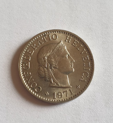 1971 schweizer franken chf - franken, 5