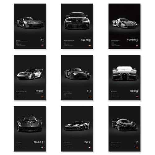 Auto poster set wandbilder - auto,