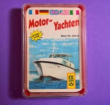 FX SCHMID Quartett Motor-Yachten ( Vollständig ) KARTENSPIEL [1973]