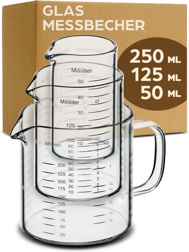 Messbecher set glas - messbecher,