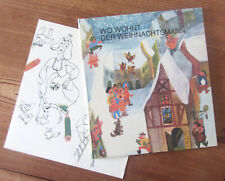 Wo wohnt der Weihnachtsmann + Beilage -Singen Spielen Malen Bilderbuch, DDR 1987