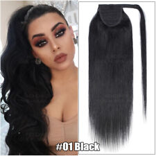 DICK Clip In Remy Echthaar Pferdeschwanz Ponytail Extensions Zopf Haarteil Blond