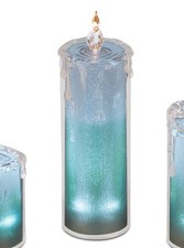 LED Kerze ACRYL WEIß MINT H