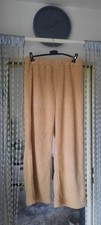 Gemütliche warme Plüsch Teddy Hose beige Gr. XXL weites Bein