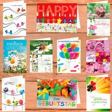 Geburtstagskarten Grußkarten Geburtstag Glückwunschkarten Set mit Umschlag