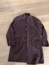 Top Herren Kaschmir Cashmere Mantel Dunkelbraun Gr 52