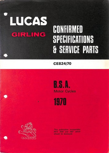 Lucas girling bsa motorrad - lucas,