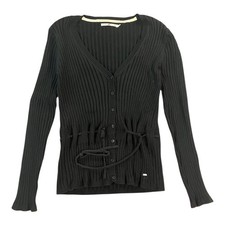 Tommy Hilfiger XL Pullover Damen Schwarz Baumwolle Strickjacke Cardigan