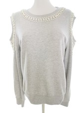 ✨ STARS COUTURE Sweatshirt für Damen Grau L Langer Ärmel ✨